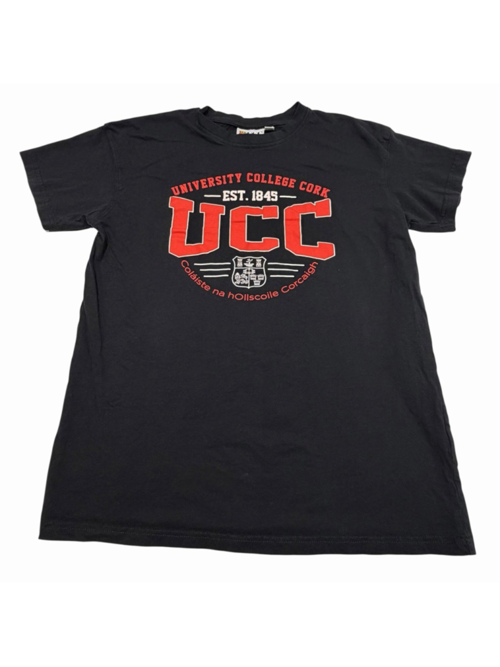 UCC University College Cork Tee Womens Medium Black Ireland Graphic Relaxed Fit